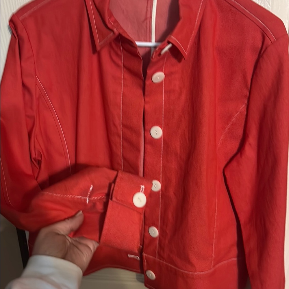 Red Denim Jacket - Picture 4 of 5